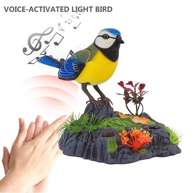 Singing Chirping Bird Electronic Talking Repeating Parrot Electric Animal Toy