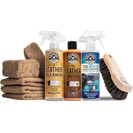 Chemical Guys Kit Completo Limpiador y Acondicionador de Cuero con Interior Total, para Coche, Casa, Oficina y Más (Funciona en Cuero Natural, Faux Le