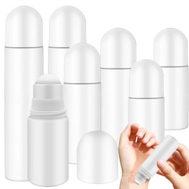 ADNEWX 7 Stk Nachfüllbar Roll on Flasche Leer, 50 80 100ml Deoroller zum Befüllen für ätherische Öle Sonnencreme Deo Mückenschutz Feuchtigkeitscreme