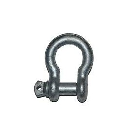 MarineNow 1/2" US Type Galvanized Bow Shackle with Over Size Screw Pin for Anchor, Towing, Off Road Recovery (1/2" with 5/8" Pin 3,000 lb WLL) Hot Dipped Galvanized