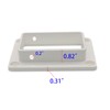 2-Pack 2" x 3.5" Slotted Handrail Bracket Kit, White Vinyl