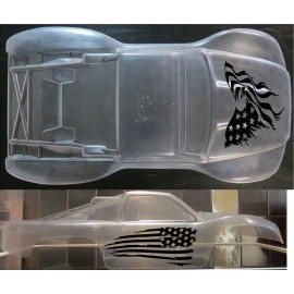 Vinyl paint masking, stencil, decal for RC bodies (Distressed Eagle Set)