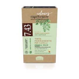 Helan Capelvenere Colours - Copper Blonde Hair Dye Permanent, Gentle Formula 6.15, 100% Golden Copper Blonde Coverage - Natural Hair Dye Easy to Use, Odourless - Ammonia & Alcohol Free Hair Colour