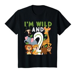 I'm wild And Two Safari Zoo Animal Theme 2 Year Old Birthday T-Shirt