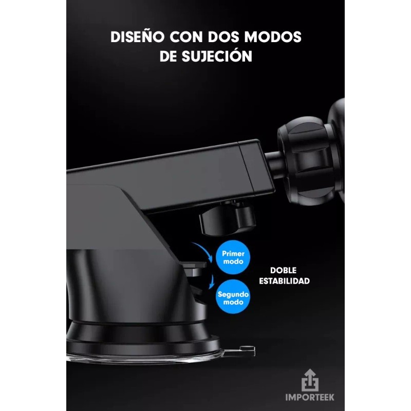 Importeek Soporte Base Celular Auto Tablero Ventosa Magnetico Iman 360