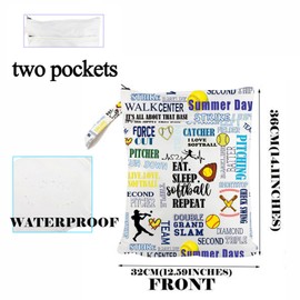 FEELMEM Softball Gifts Softball Wet Dry Bag Softball Player Travel Storage Bag Softball Game Day Merchandise Pitcher Gift