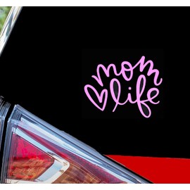 horizont Rainbow Animated Design MOM Life Pink Vinyl Decal Sticker|Pink|Cars RV Boat Camp Trucks SUVs Vans Laptops 5.5 inches Pink