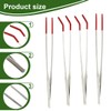 EIHI 2 Pieces Stainless Steel Tweezers Aquarium Tweezers with Rubber