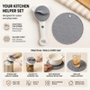 Bottle Opener Trivet Set - Multi Function Jar Opener -