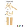 Nanu Pikler Triángulo Chico Con Rampa Y Arco Montessori Color