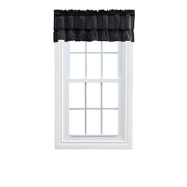 Stacey Ruffled Valance Black