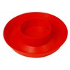 Little Giant Screw-On Poultry Waterer Base (1 Quart) Heavy Duty Plastic Water Tray Base for Container (Red) (Item No. 740)