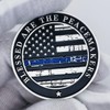 Thin Blue line Saint Michael Law Enforcement Challenge Coins -