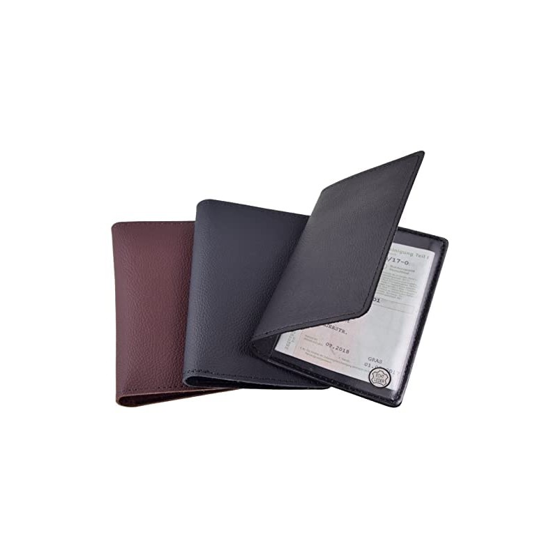 orgaexpert Car Licence Protective Case, Genuine Leather Car Registration Card