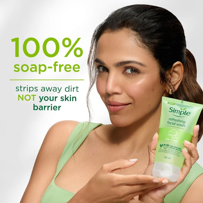 Simple Kind to Skin Refreshing Facial Wash Gel ,150 ml