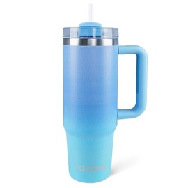 Hqhzaha 30 Oz Tumbler With Handle And Straw Double Walled Vacuum Stainless Steel Travel Cup For Home Office