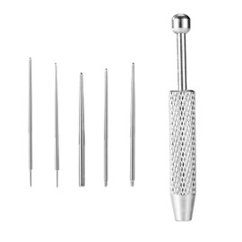 Lyreh Piercing Taper Ball Grabber Tool for Changing Jewelry, Stainless Steel Diamond Claw Tweezers Jeweler Pick Up Tool 16G 18G Flat Back Threadless Insertion Pin for Ear Nose Lip