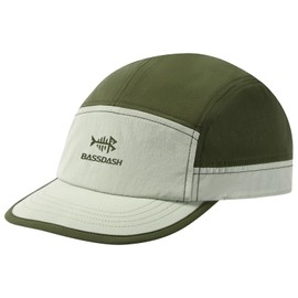 BASSDASH Ultralight UPF 50+ Soft Baseball Caps Unstructured Quick Dry Folding Hat Adjustable for Men Woman Outdoor Activities, Greyish Green/Olive Green, One Size