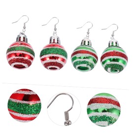 SAFIGLE Christmas Bauble Earrings Christmas Decoration Earrings Christmas Decoration for Girls Christmas Baubles Earrings Festival Earrings Creative Woman Ear Drop Earrings Alloy, Plastic, alloy, No