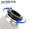 TAILONZ PNEUMATIC 5pcs Straight 6mm Tube OD X 1/4G Thread