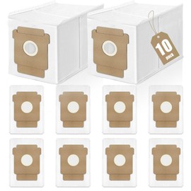 KGC Q0520 Dust Bags (10 Pack) for iRobot Roomba Vacuum 2 Essential，Q0520/ 105 Vac/ 105 Combo/Plus 405/Plus 505 Combo/Max 705 Vac Robot Vacuum Cleaner Disposable Replacement Bags Accessories
