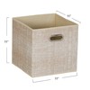 Household Essentials 6 Pack Fabric Storage Bins with Handle, Tan
