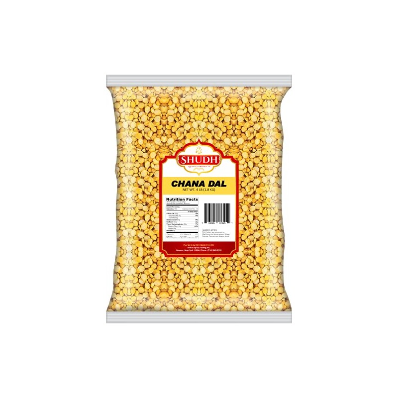 Premium Chana Dal, Split Desi Chickpeas (4-Pounds)