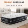18-Inch Raised Air Mattress for Home & Travel – Flocked