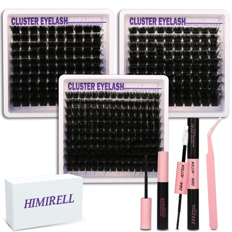 Lashes Clusters Kit Gift Packs 3 Styles 350Pcs with Bond&Seal