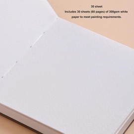 LimCryspp Cuaderno de Bocetos de Acuarela Manual Pequeño Papel para Llevar Mini Cuaderno de Bocetos Bolsillo con Bolsillo Cuaderno de Bocetos de Artista Blanco Miniatura Michelan para (Verde)