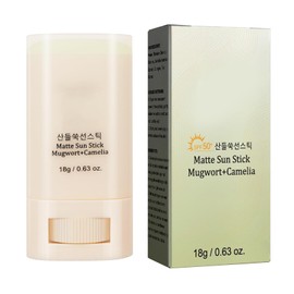 Sun Protection Stick, Sun Cream Face SPF 50, Korean Sunscreen Stick Mugword + Camelia, Matte Sun Stick, Waterproof, Non-Greasy, Natural Tattoo Care Cream, Daily and Subsequent