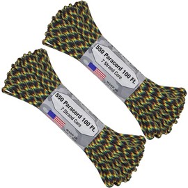 Atwood Rope - Galaxy 550 Paracord, 7 Strand Core 1/8 inch x 100 Foot - 2 Pack