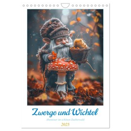 Zwerge und Wichtel (Wandkalender 2025 DIN A4 hoch), CALVENDO Monatskalender [Calendar] Steffen Gierok-Latniak
