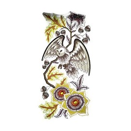 BeyondVision Nature weaved in threads, Amazing Birds Kingdom [Owl In Autumn] [Custom and Unique] Embroidered Iron on/Sew patch [12"6"] [Made in USA]
