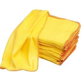 AMAX 40pk Premium Jumbo Yellow Duster 50x40cm Heavy Duty Cloth Kitchen Cleaning cloth towel Strong 100% Woven Cotton Kitchen Glass Fabric