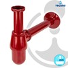 tecuro Professional Bottle Odour Trap Trap Extra Long Red (RAL