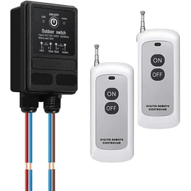 WOODGUILIN Remote Control Switch, 230 V Wireless Switch, AC110 V/220 V/240 V 30 A Relay Remote Switch, with 984FTFT Long Range; for Lamp, Pump, Roller Door, Theft Alarm, Electrical Equipment etc.