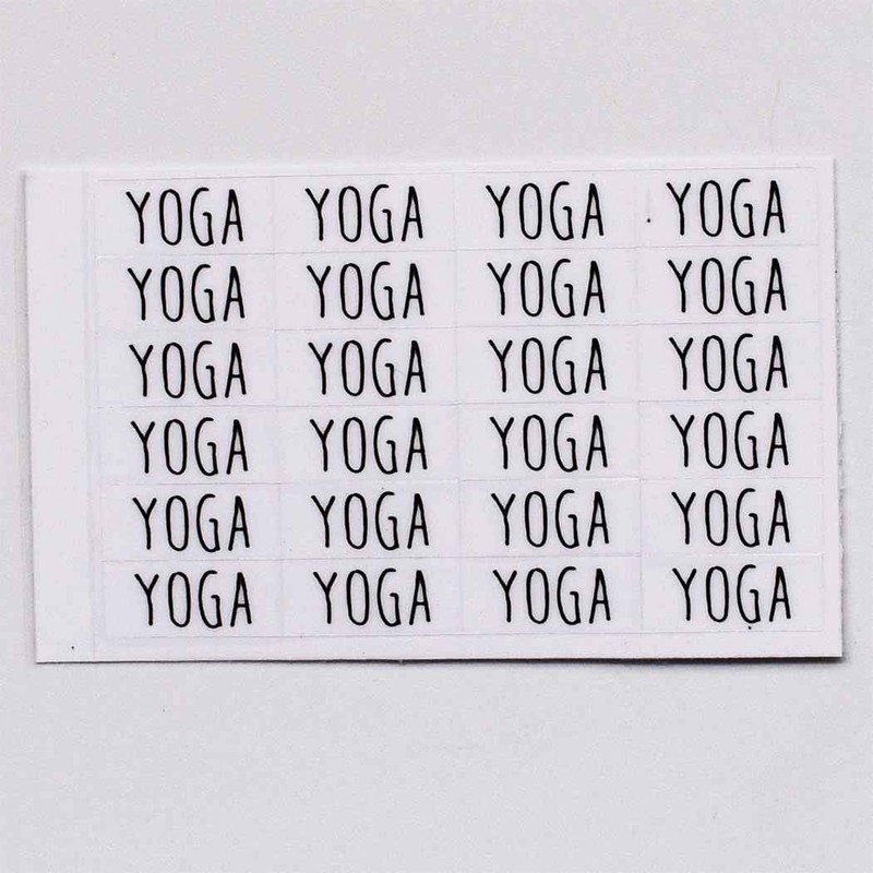 Yoga Script Planner Stickers, 120 Clear Reminder Labels Scrapbooking Crafting
