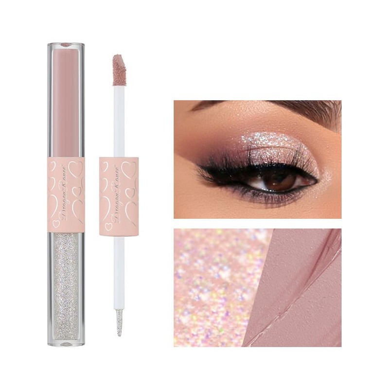 Double Ended Liquid Eyeshadow, 2-in-1, Brightening Eye Shadow Liquid Highlighter