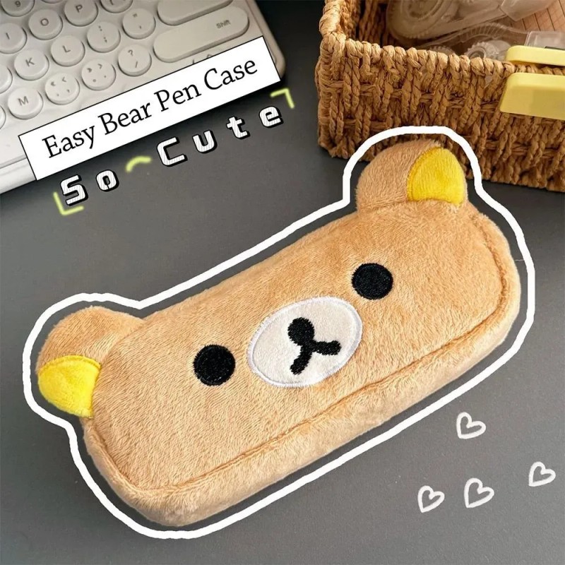 Estuche De Tela De Peluche Para Útiles Escolares