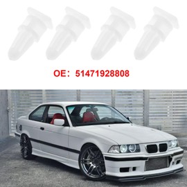 VGOL Pack of 30 Door Sill Clips 51471928808 Compatible with 3 Series E36 E46 Plastic Moulding Protective Trim Clip Clamp Mounting Bracket White