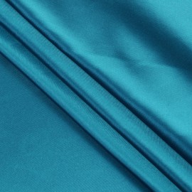 VDS Dark Teal Satin Fabric, 5 Yards Continuous, 45” Wide, Wedding Party Decoration Charmeuse Silky Sateen Bridal Dress DIY Crafts Fashion Scarf Costumes Lining Sewing Backdrop Arch Cloth