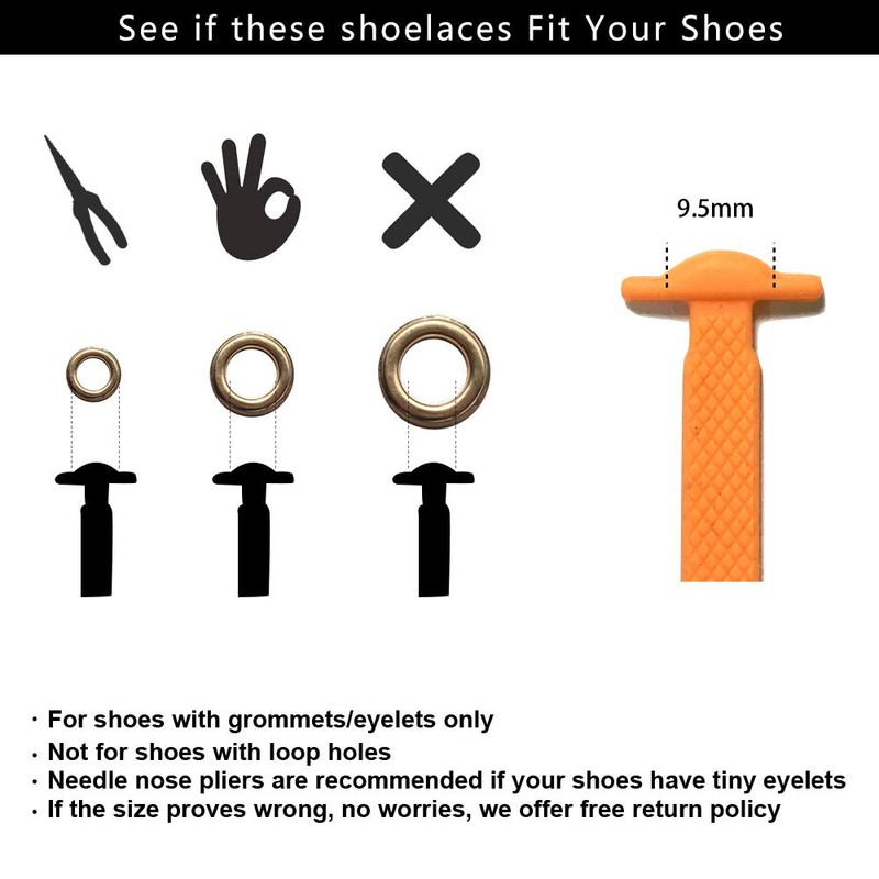 [RJ-Sport] No Tie Shoelaces, Elastic Shoelaces, Elastic Shoelaces, Easy Installation,