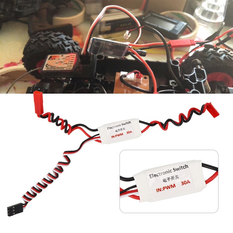 30A Current 3.7V‑27V Remote Control Electronic Switch Replacement AccessoryWhite