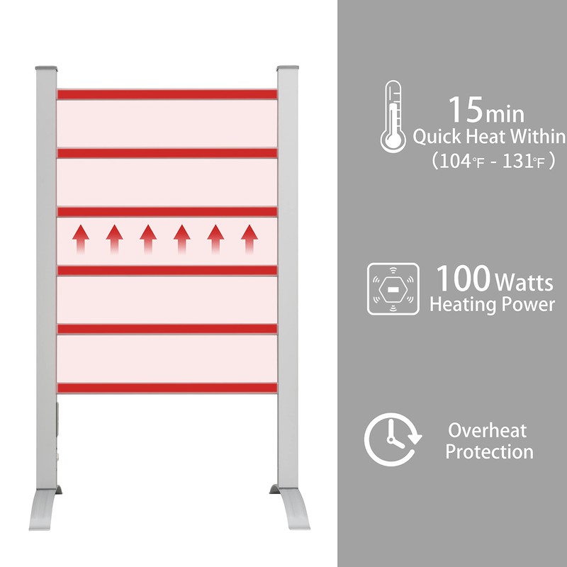 KEG Towel Warmer 6 Bars for Bathroom Freestanding or Wall