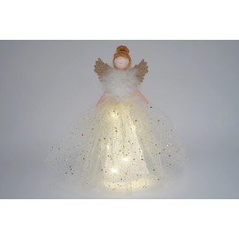 CGB Giftware | Large Christmas Light Up Angel Tree Topper - Gold | Joy To The World Range | Angel | Christmas | Festive | Xmas | Tree Decoration | GB05937