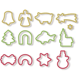 Tescoma Plastic Cookie Cutter, Red/Green/Yellow, 22.1 x 13.1 x 3.8 cm