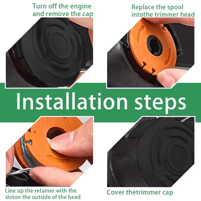 Galenkong 2 Pieces Strimmer Spool Line Compatible with McGregor MCT1825