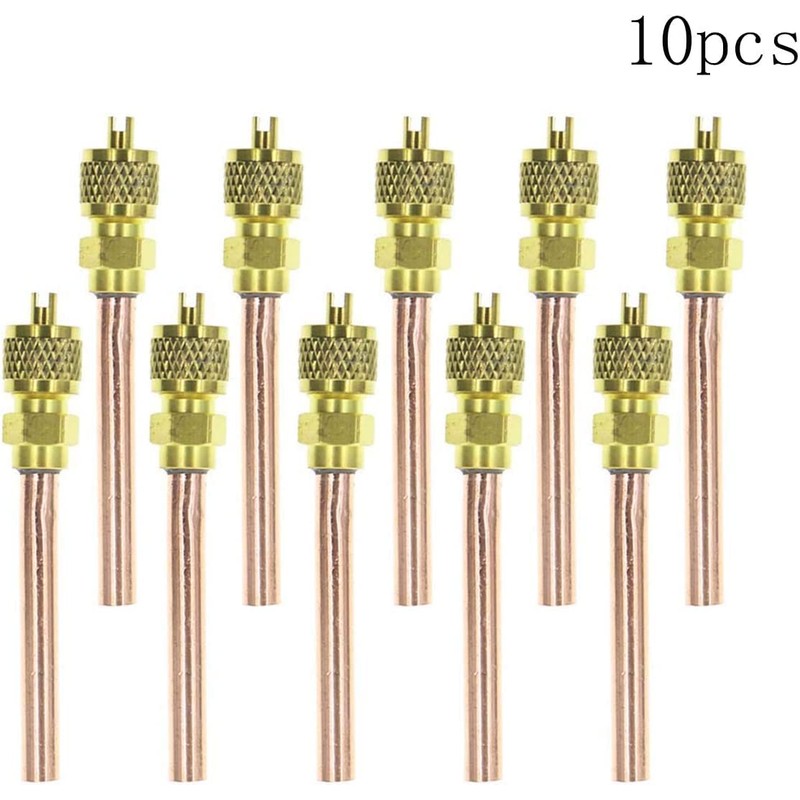 AUTOKAY 10PCS Stem HVAC AC Schrader System Vacuum 1/4" SAE