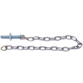 Merriway BH02583 Link Type Basin Chain, 300mm (12 inch) with S Hook and Stay - Chrome Plated
